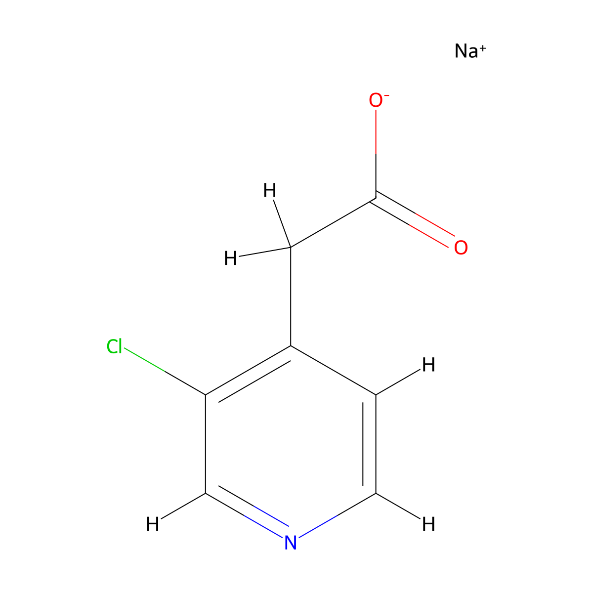 Sodium 2-(3-chloropyridin-4-yl)acetate molecular structure, CAS 2219380-32-0