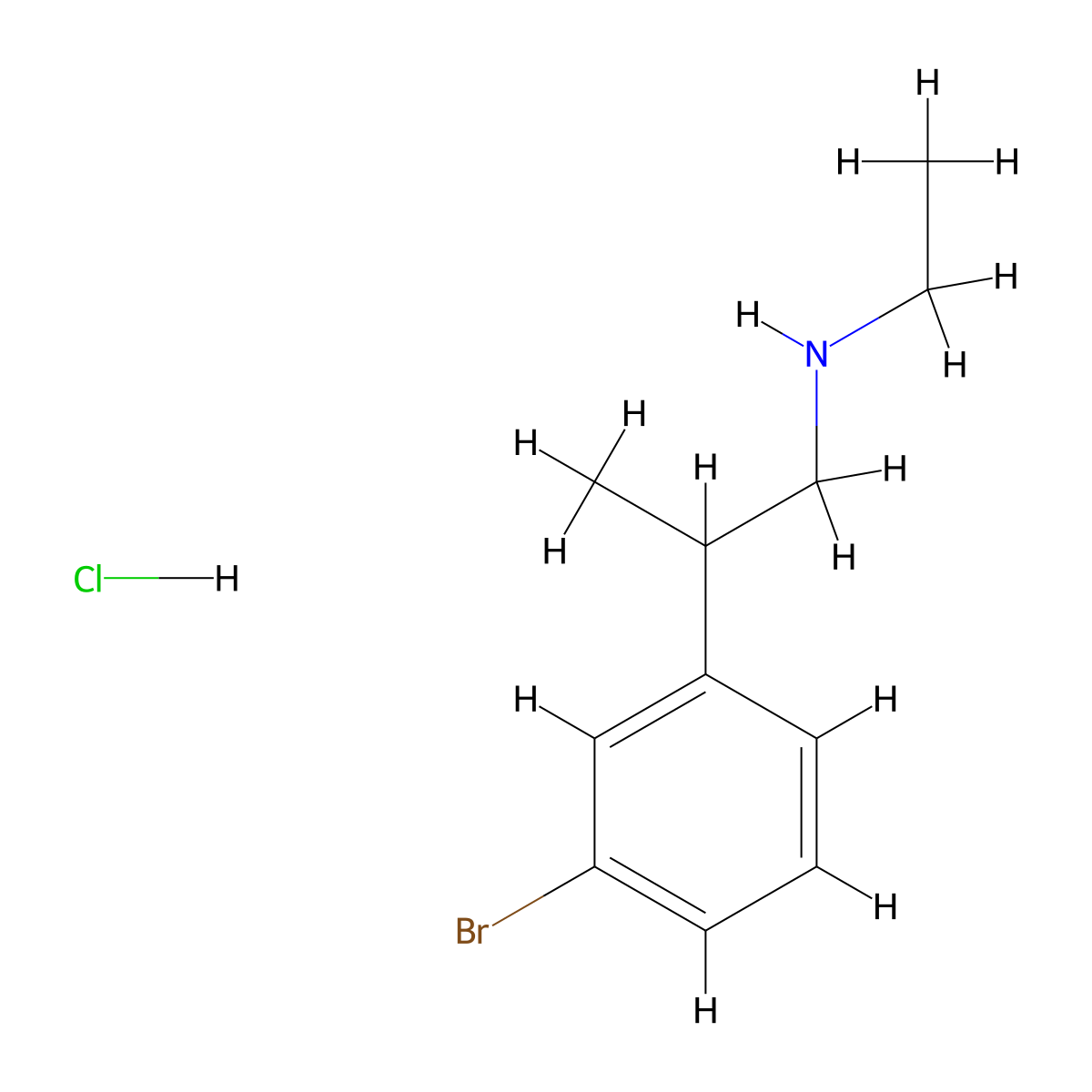 [2-(3-Bromophenyl)propyl](ethyl)amine hydrochloride molecular structure, CAS 2219407-37-9