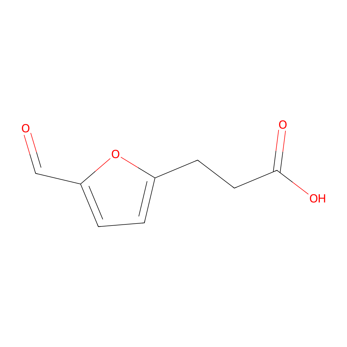 3-(5-Formylfuran-2-yl)propanoic acid molecular structure, CAS 2219407-50-6