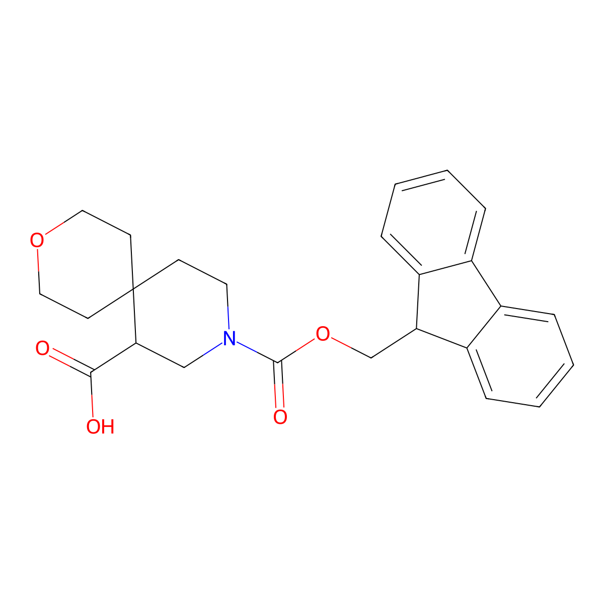 9-{[(9H-fluoren-9-yl)methoxy]carbonyl}-3-oxa-9-azaspiro[5.5]undecane-7-carboxylic acid molecular structure, CAS 2219407-88-0