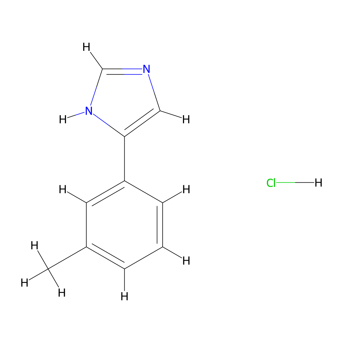 4-(3-methylphenyl)-1H-imidazole hydrochloride molecular structure, CAS 2219408-03-2