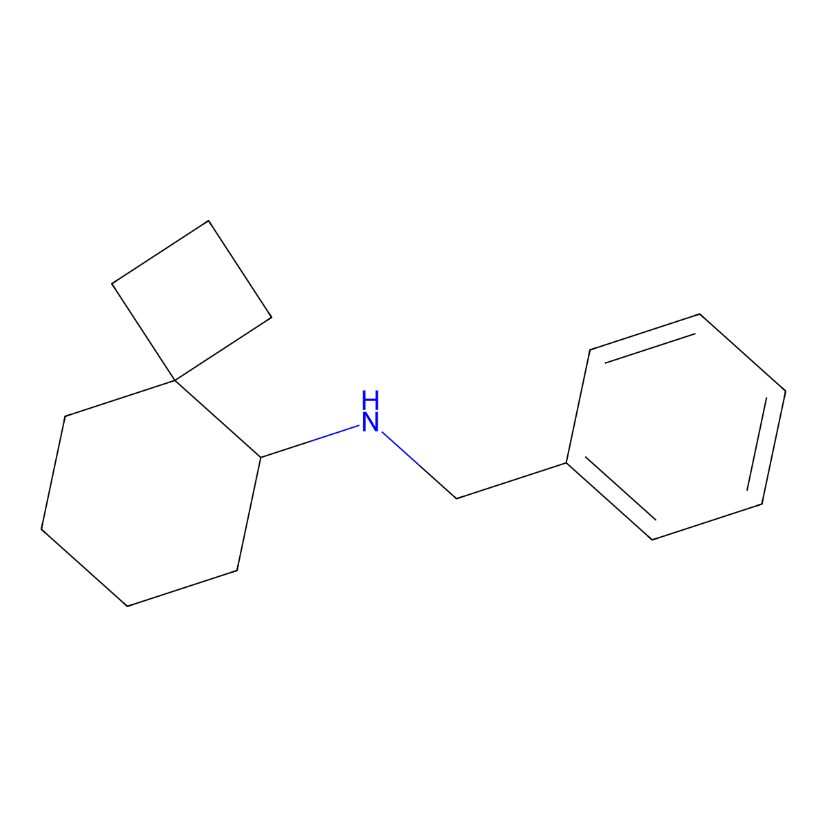 N-benzylspiro[3.5]nonan-5-amine molecular structure, CAS 2219408-04-3
