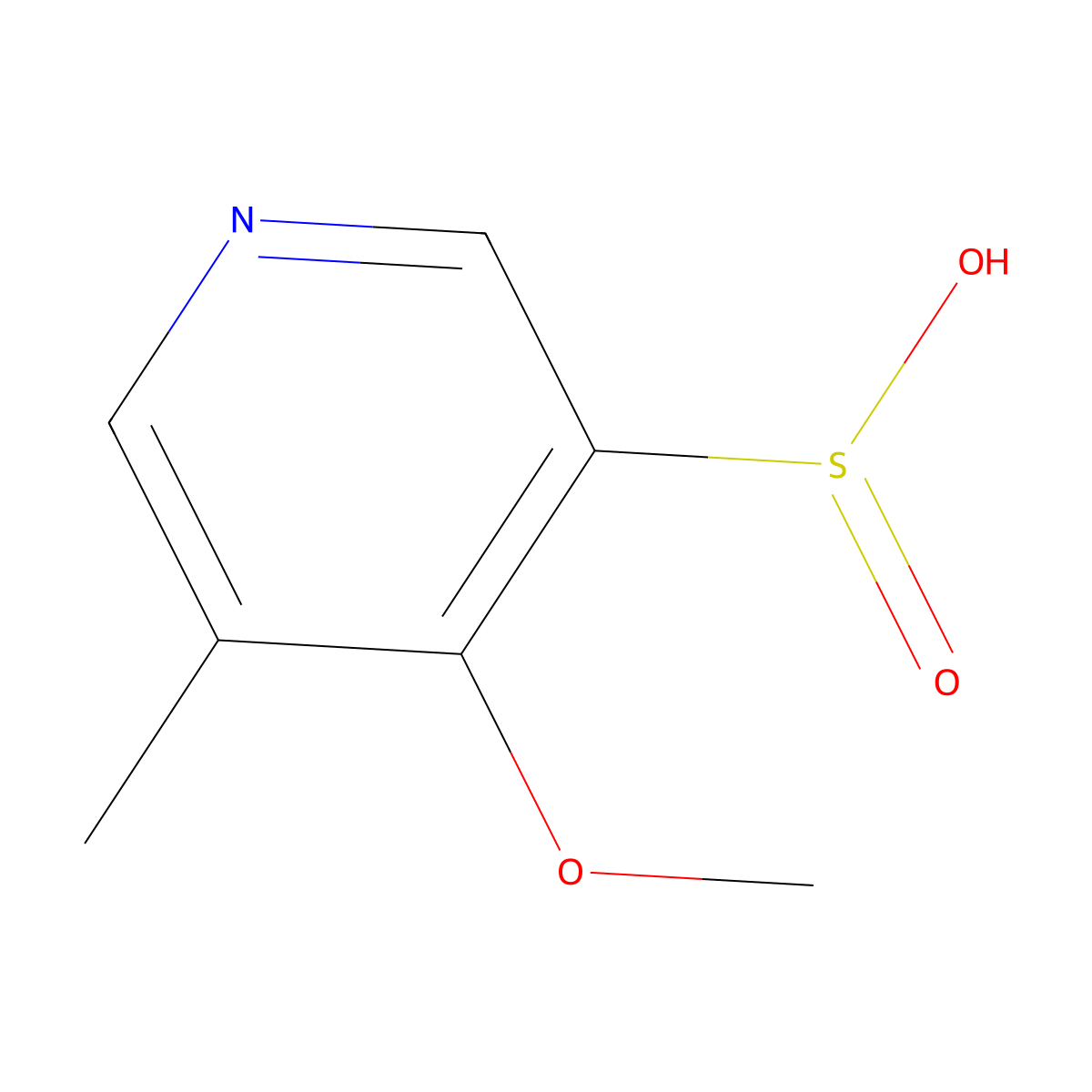 4-Methoxy-5-methylpyridine-3-sulfinic acid molecular structure, CAS 2219408-12-3