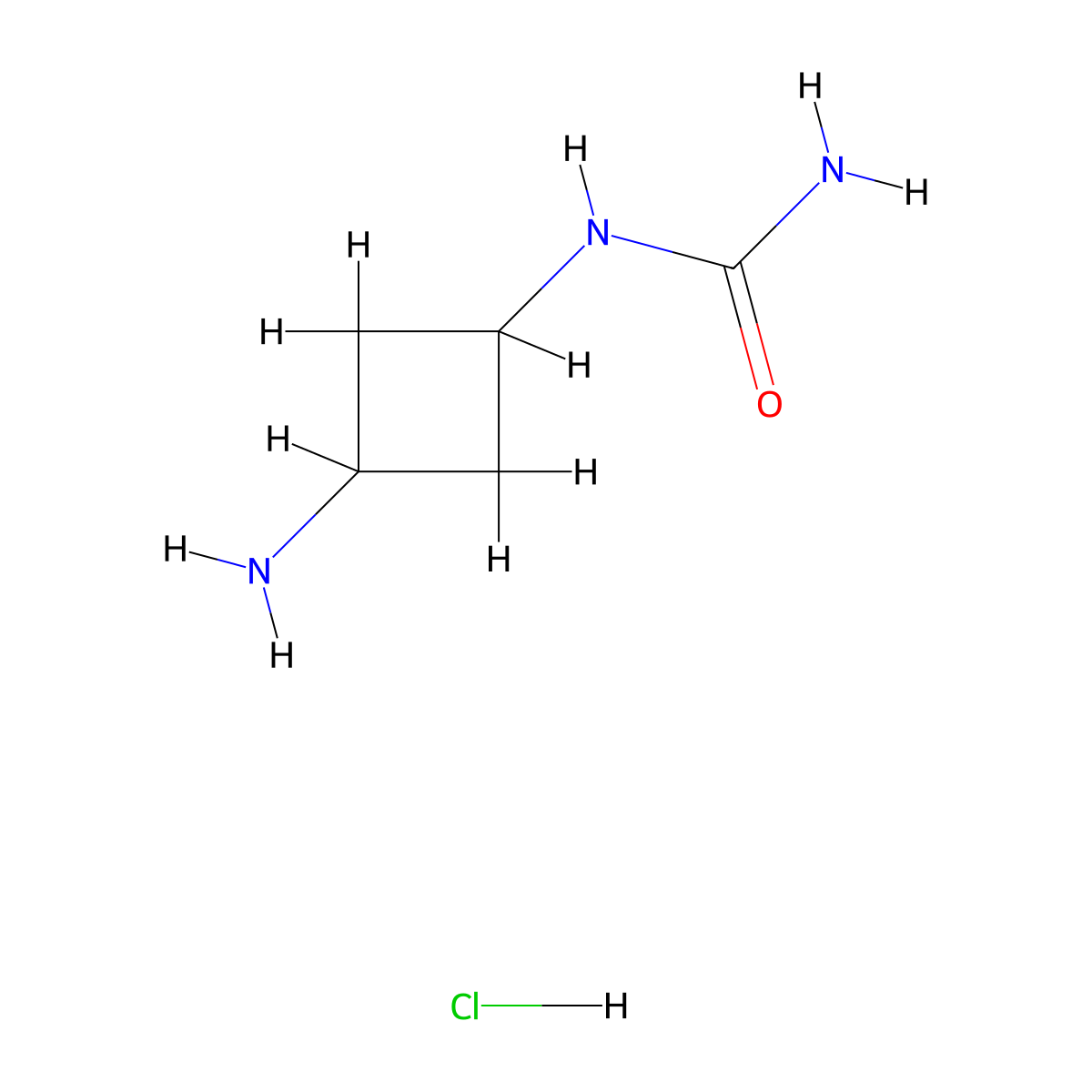 (3-Aminocyclobutyl)urea hydrochloride molecular structure, CAS 2219408-31-6