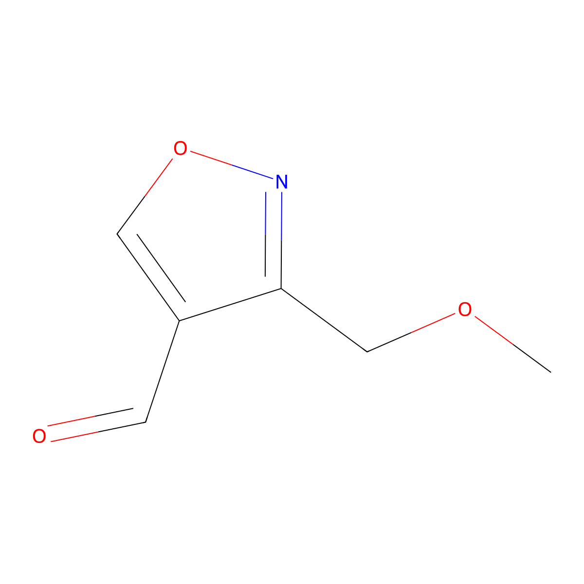 3-(Methoxymethyl)-1,2-oxazole-4-carbaldehyde molecular structure, CAS 2219409-06-8