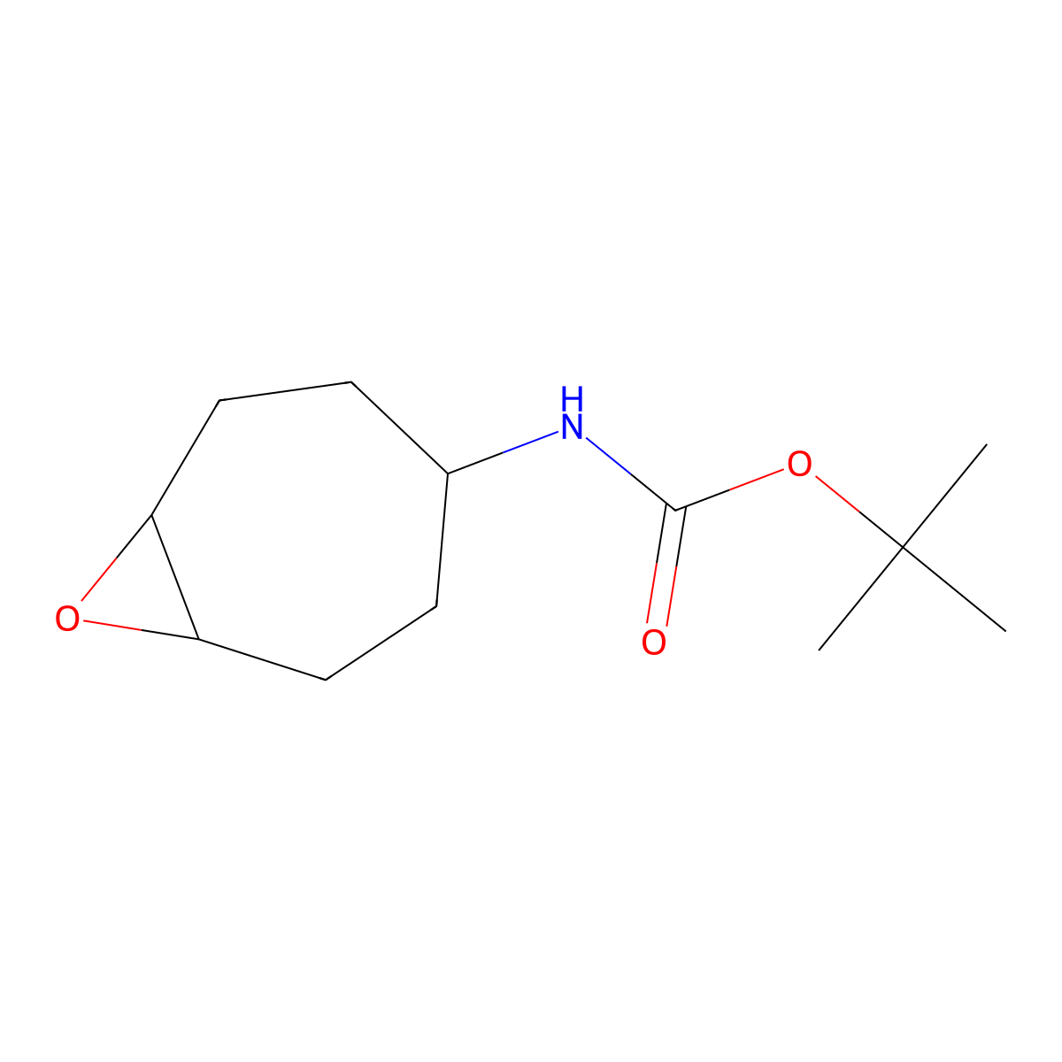 tert-butyl N-{8-oxabicyclo[5.1.0]octan-4-yl}carbamate molecular structure, CAS 2219418-91-2