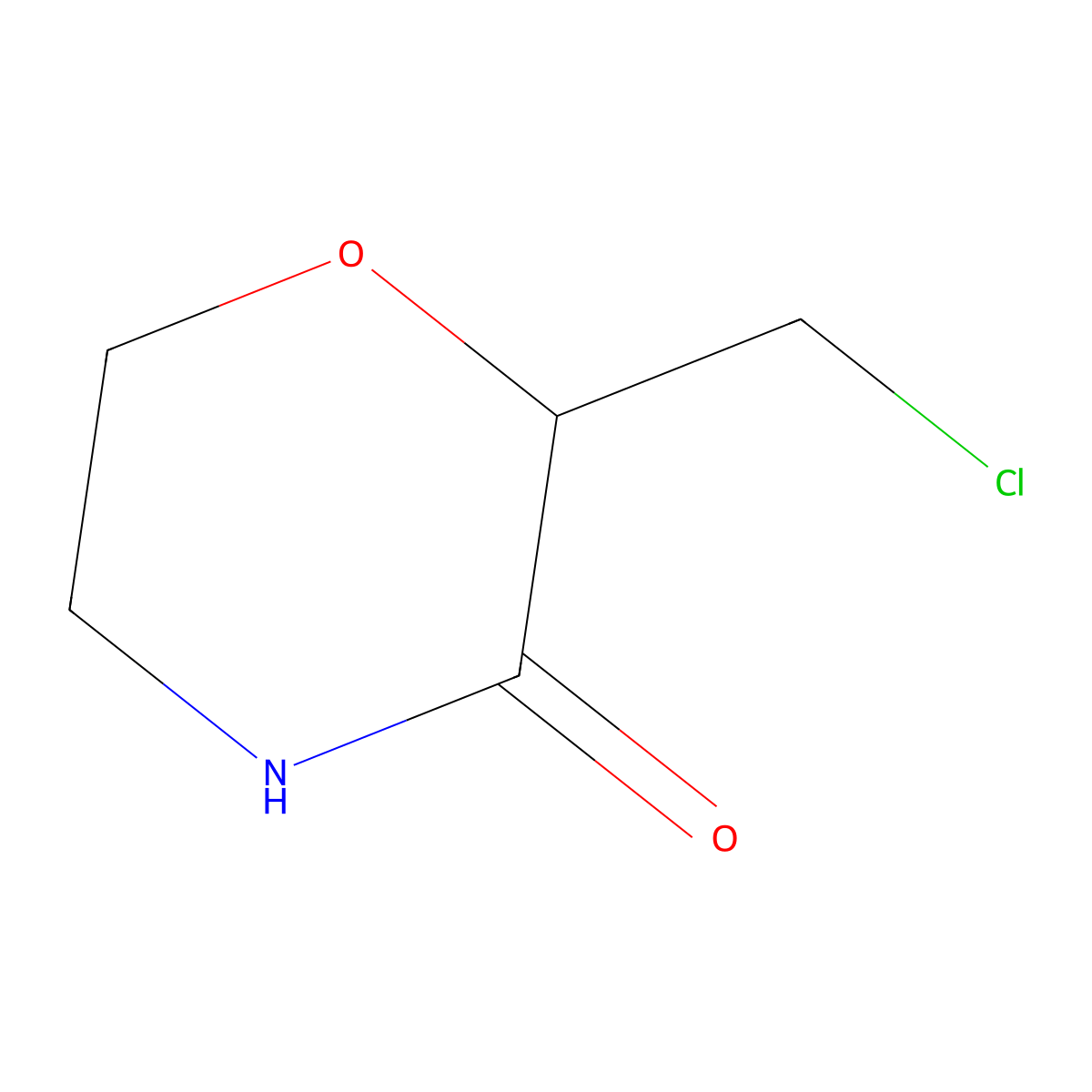 2-(Chloromethyl)morpholin-3-one molecular structure, CAS 2219419-23-3