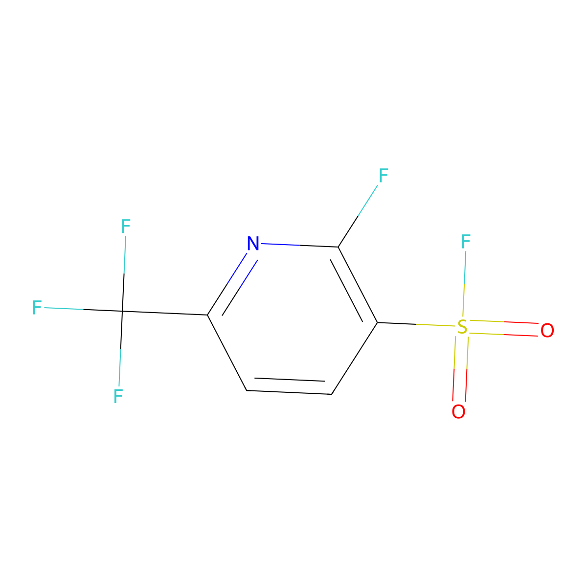 2-Fluoro-6-(trifluoromethyl)pyridine-3-sulfonyl fluoride molecular structure, CAS 2219419-32-4