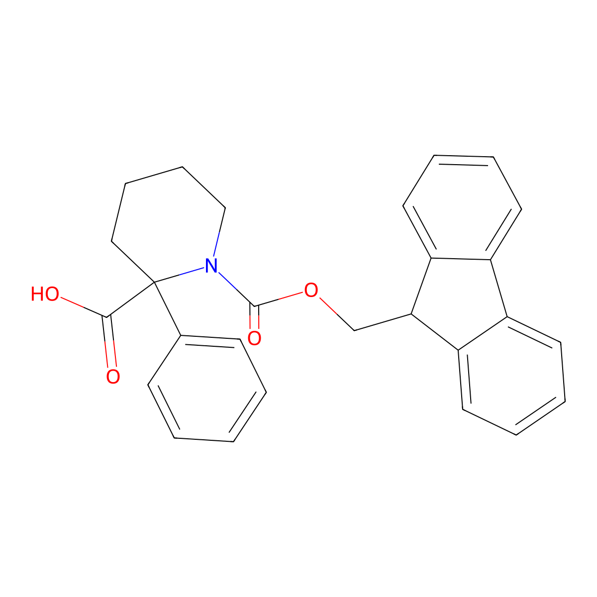 1-{[(9H-fluoren-9-yl)methoxy]carbonyl}-2-phenylpiperidine-2-carboxylic acid molecular structure, CAS 2219419-39-1
