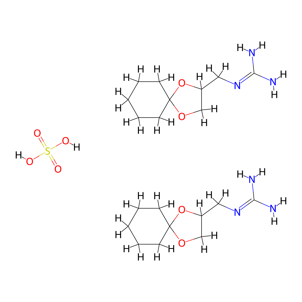 Guanadrel Sulfate molecular structure, CAS 22195-34-2