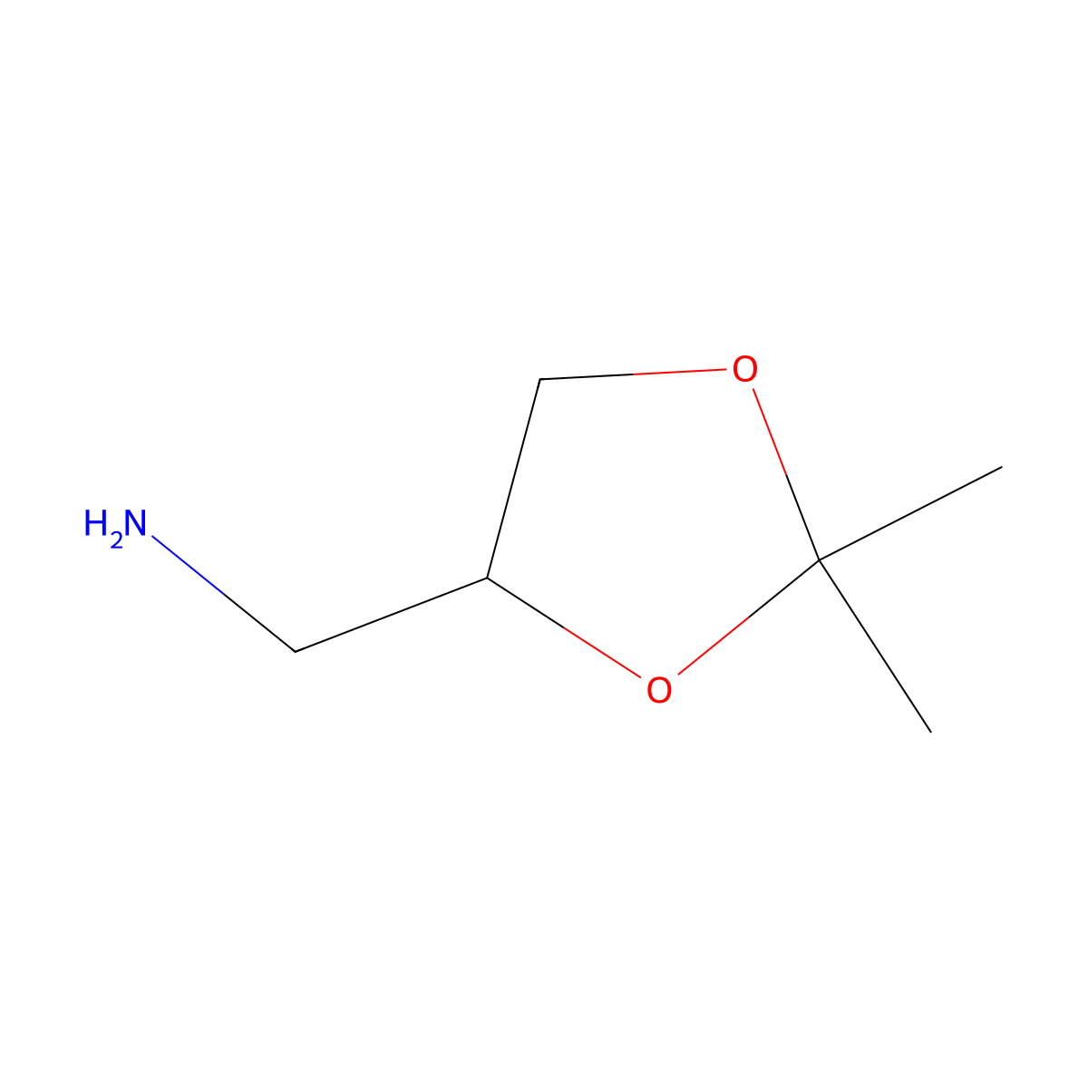 1,3-Dioxolane-4-methanamine, 2,2-dimethyl- molecular structure, CAS 22195-47-7