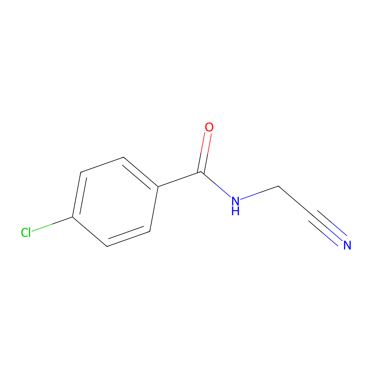 4-chloro-N-(cyanomethyl)benzamide molecular structure, CAS 22198-19-2
