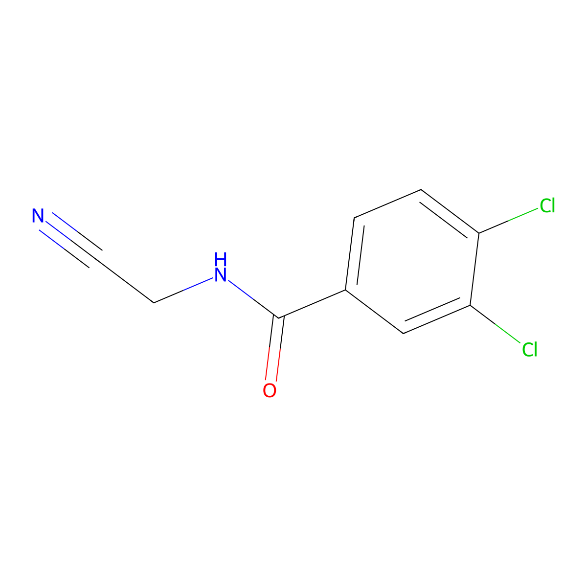 3,4-dichloro-N-(cyanomethyl)benzamide molecular structure, CAS 22198-20-5