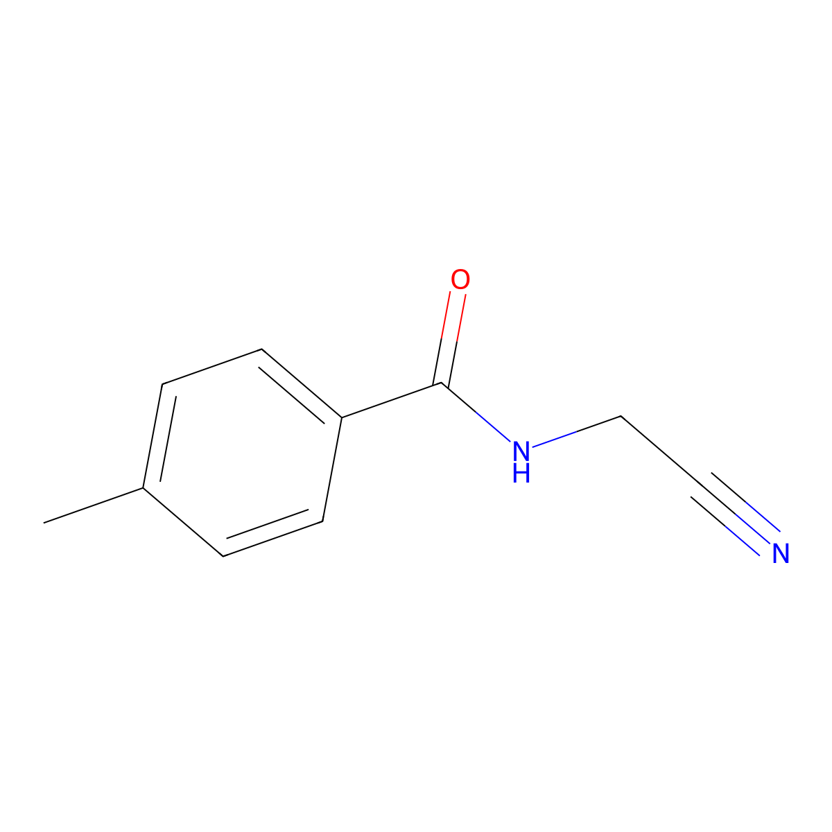 N-(cyanomethyl)-4-methylbenzamide molecular structure, CAS 22198-21-6