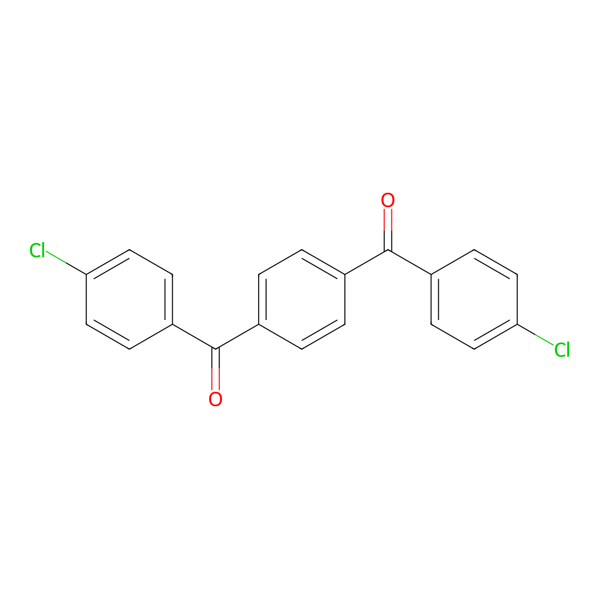 1,1'-(1,4-Phenylene)bis(1-(4-chlorophenyl)methanone) molecular structure, CAS 22198-42-1