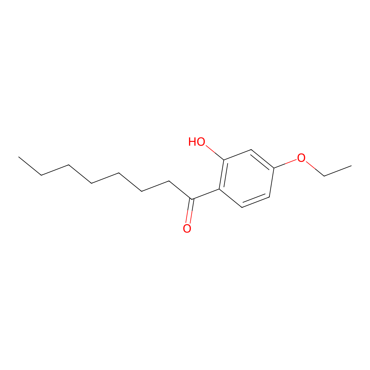 1-(4-Ethoxy-2-hydroxyphenyl)octan-1-one molecular structure, CAS 22198-47-6