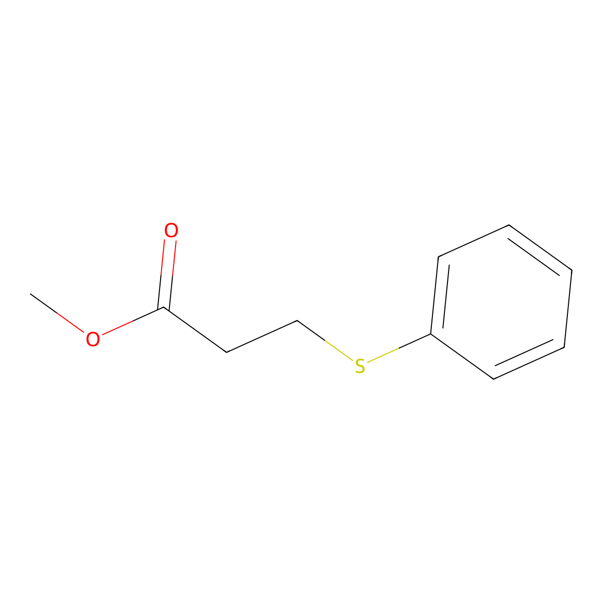 Methyl 3-(phenylthio)propionate molecular structure, CAS 22198-59-0
