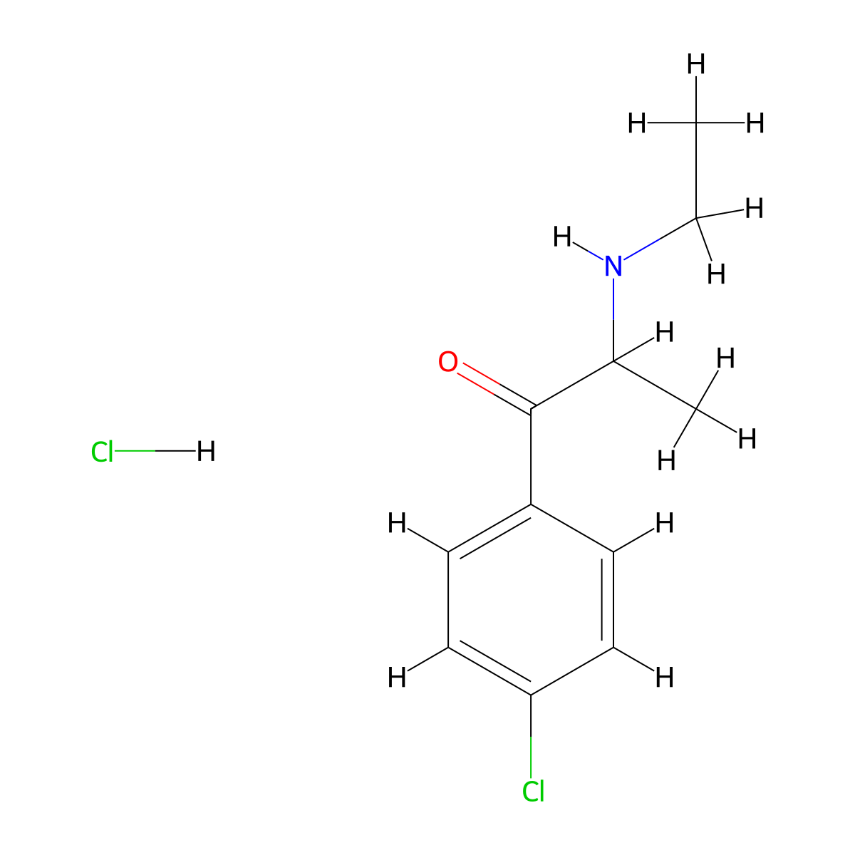 4-Chloroethcathinone hydrochloride molecular structure, CAS 22198-75-0