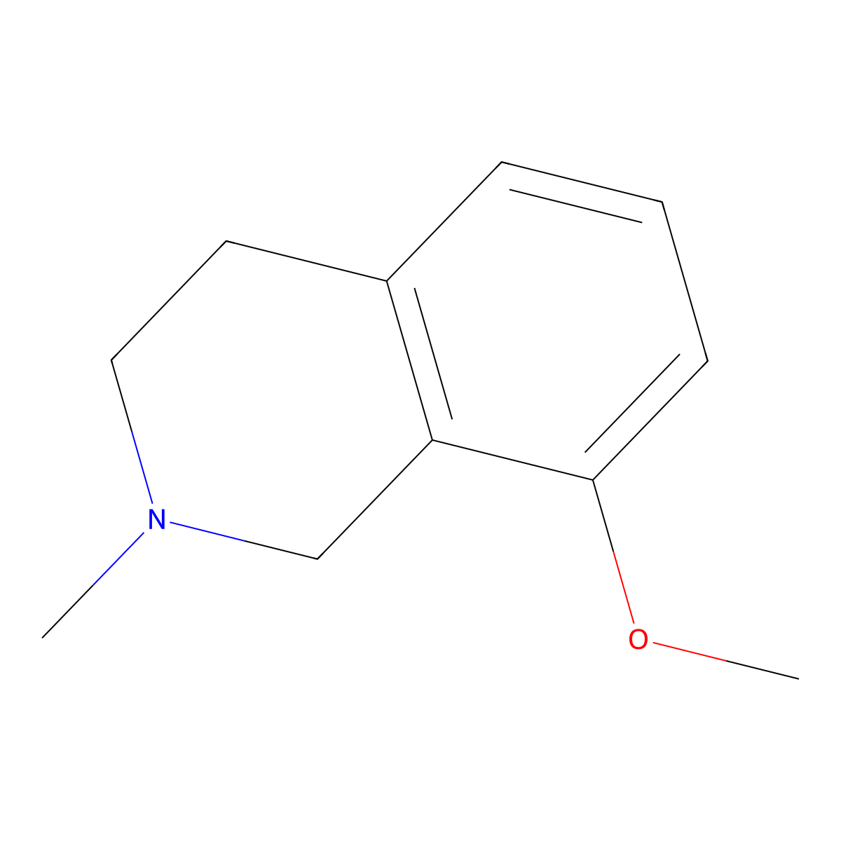 8-Methoxy-2-methyl-1,2,3,4-tetrahydroisoquinoline molecular structure, CAS 22199-39-9