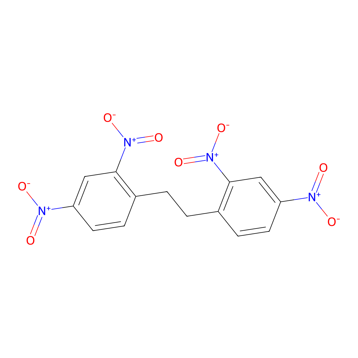 1,1'-Ethane-1,2-diylbis(2,4-dinitrobenzene) molecular structure, CAS 2220-30-6