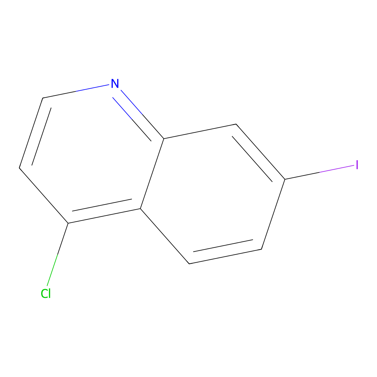 4-Chloro-7-iodoquinoline molecular structure, CAS 22200-50-6