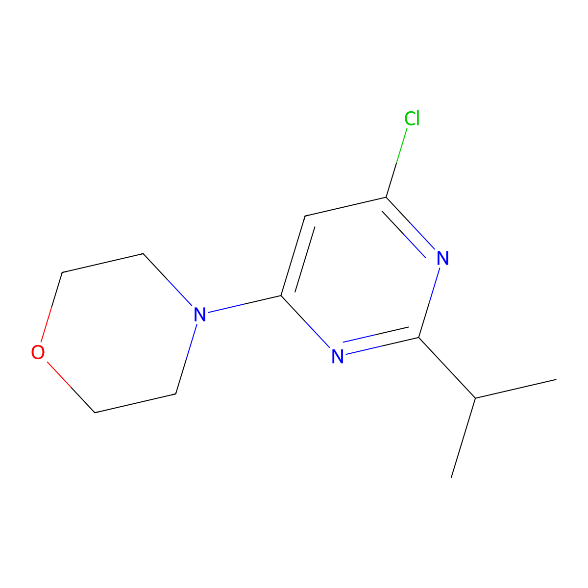 4-Chloro-2-(iso-propyl)-6-morpholinopyrimidine molecular structure, CAS 22201-85-0
