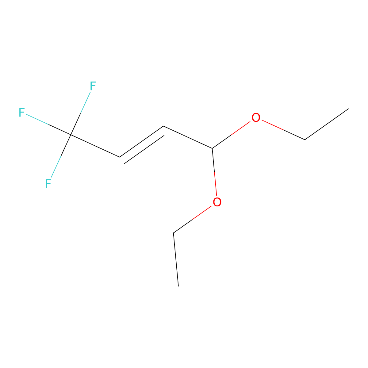 (2E)-4,4-diethoxy-1,1,1-trifluorobut-2-ene molecular structure, CAS 2220111-36-2