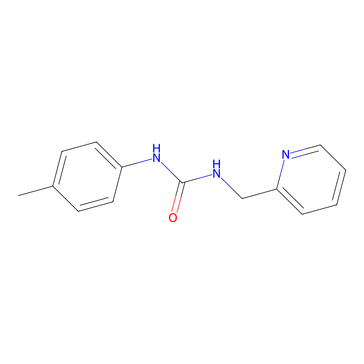 N-(4-methylphenyl)-N'-(2-pyridinylmethyl)urea molecular structure, CAS 222017-93-8