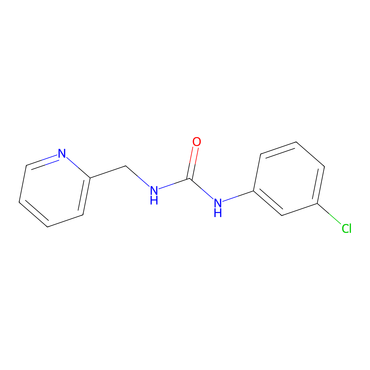 1-(3-Chlorophenyl)-3-(pyridin-2-ylmethyl)urea molecular structure, CAS 222017-95-0