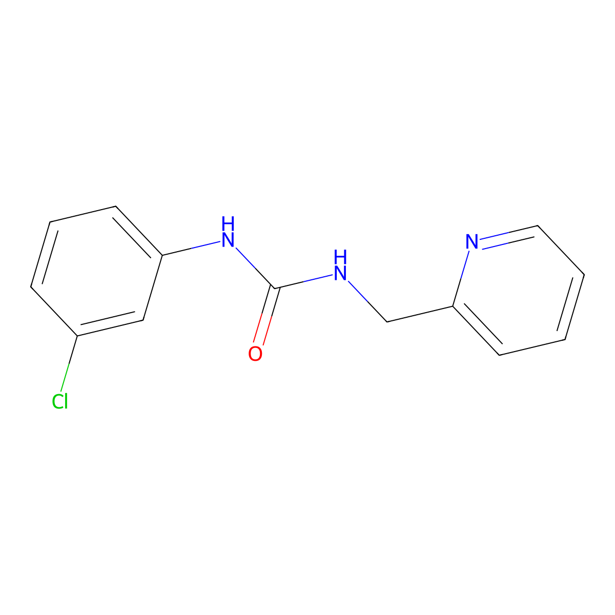 1-(3-Chlorophenyl)-3-(pyridin-2-ylmethyl)urea molecular structure, CAS 222017-95-0