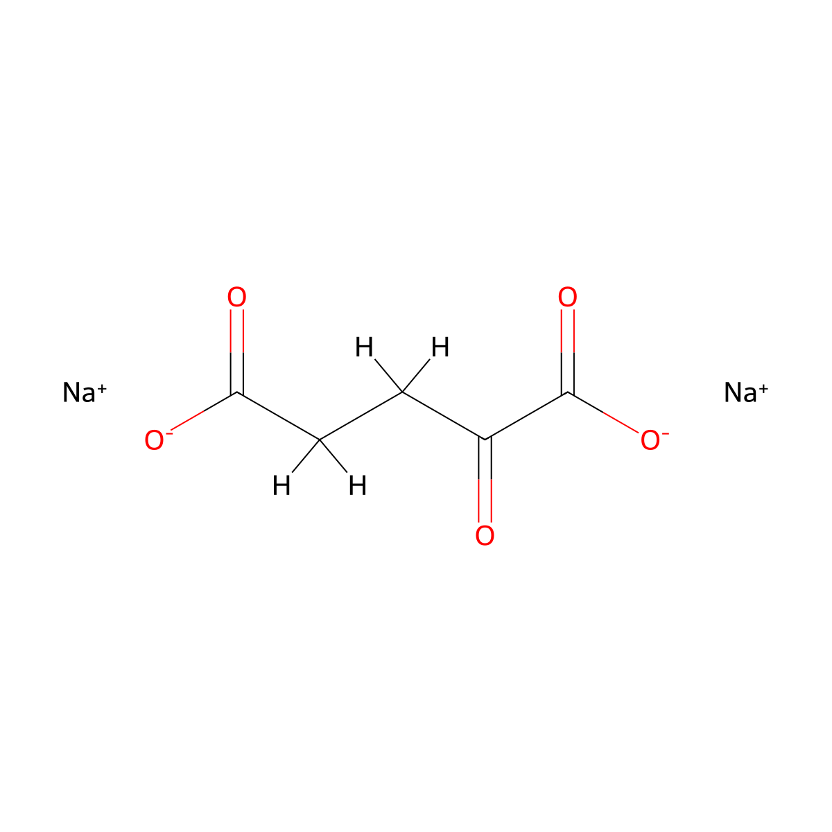 Disodium oxoglurate molecular structure, CAS 22202-68-2