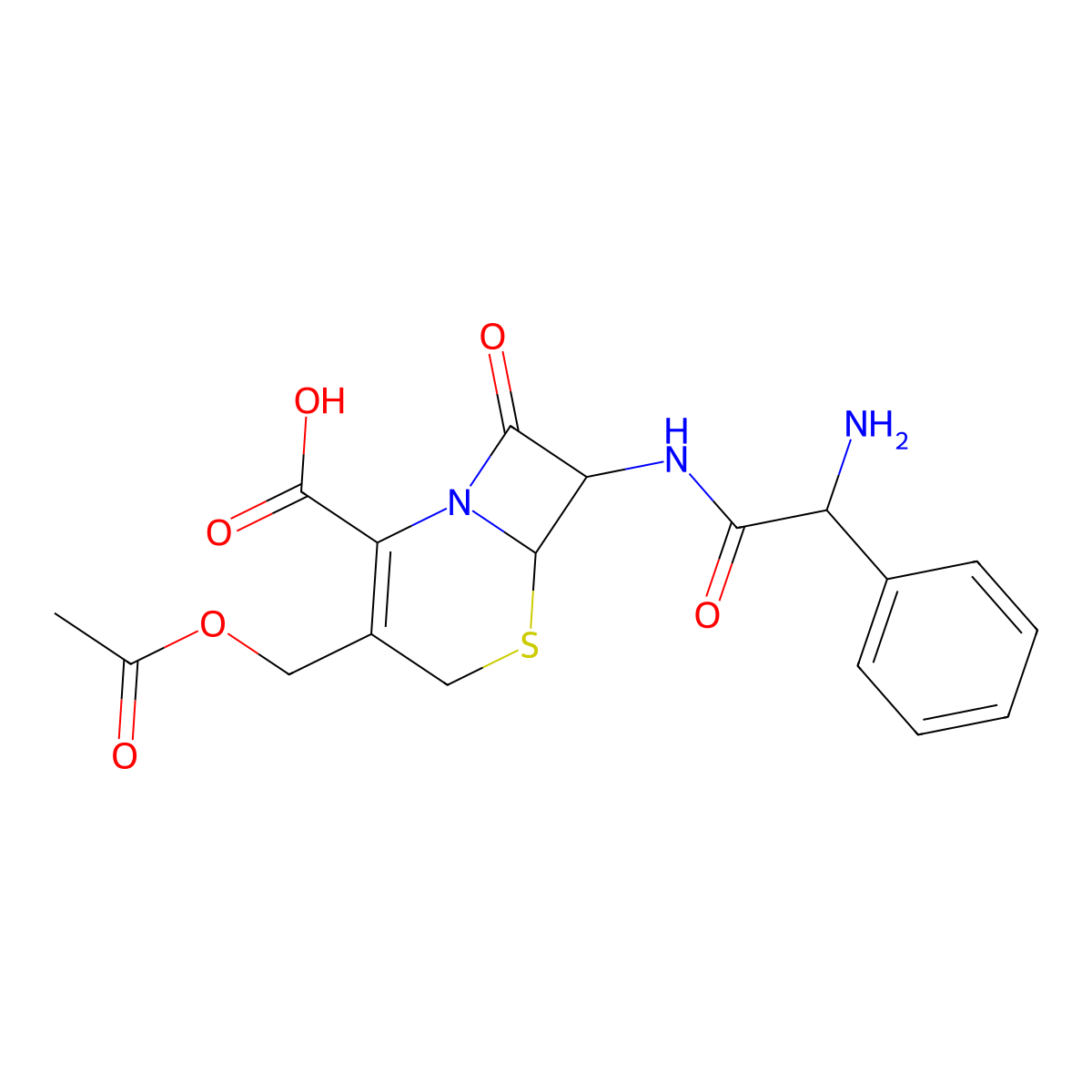 Cephaloglycin molecular structure, CAS 22202-75-1
