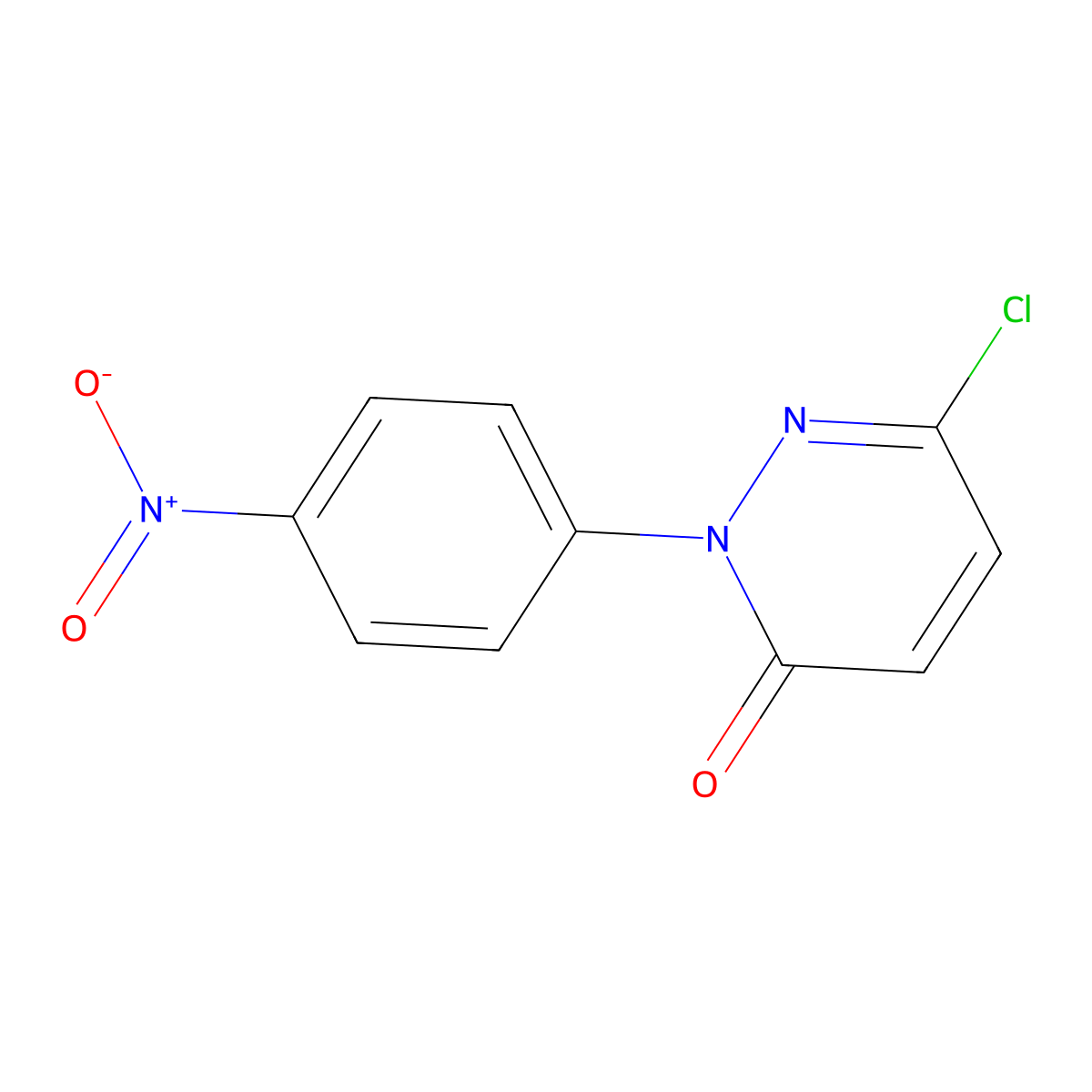 6-Chloro-2-(4-nitro-phenyl)-2H-pyridazin-3-one molecular structure, CAS 22202-98-8