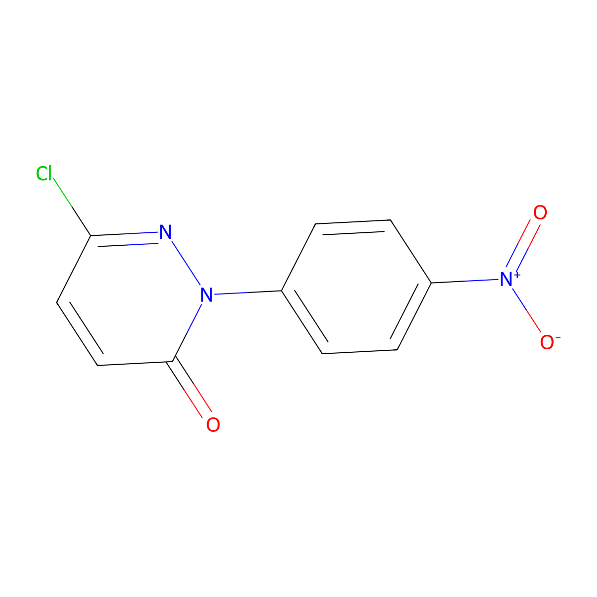6-Chloro-2-(4-nitro-phenyl)-2H-pyridazin-3-one molecular structure, CAS 22202-98-8