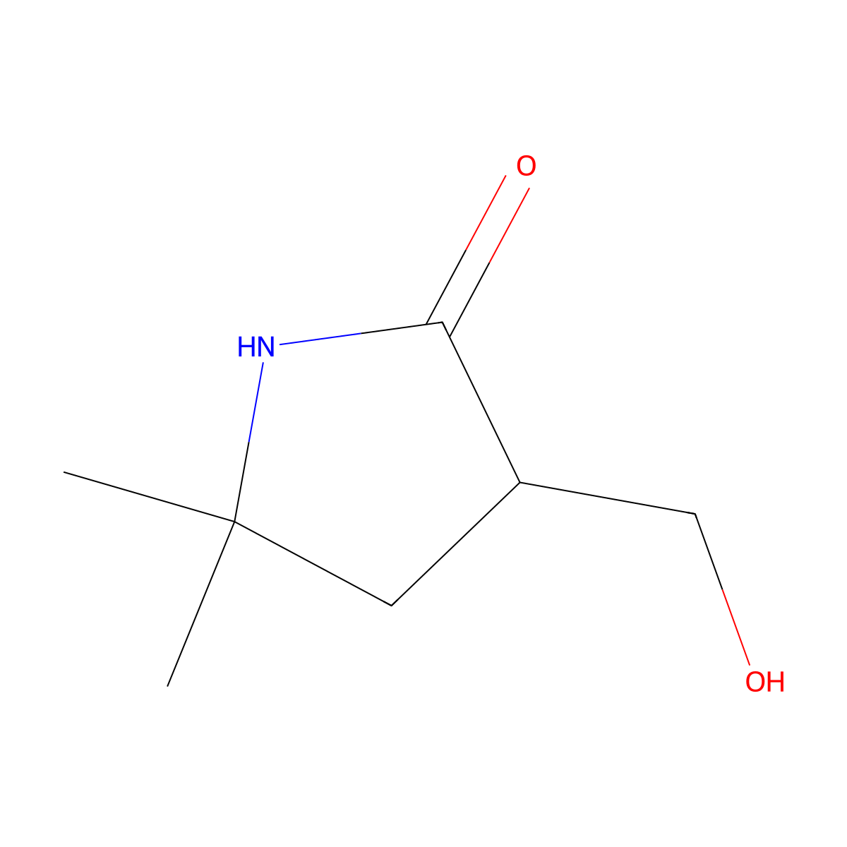 3-(Hydroxymethyl)-5,5-dimethylpyrrolidin-2-one molecular structure, CAS 2220206-42-6