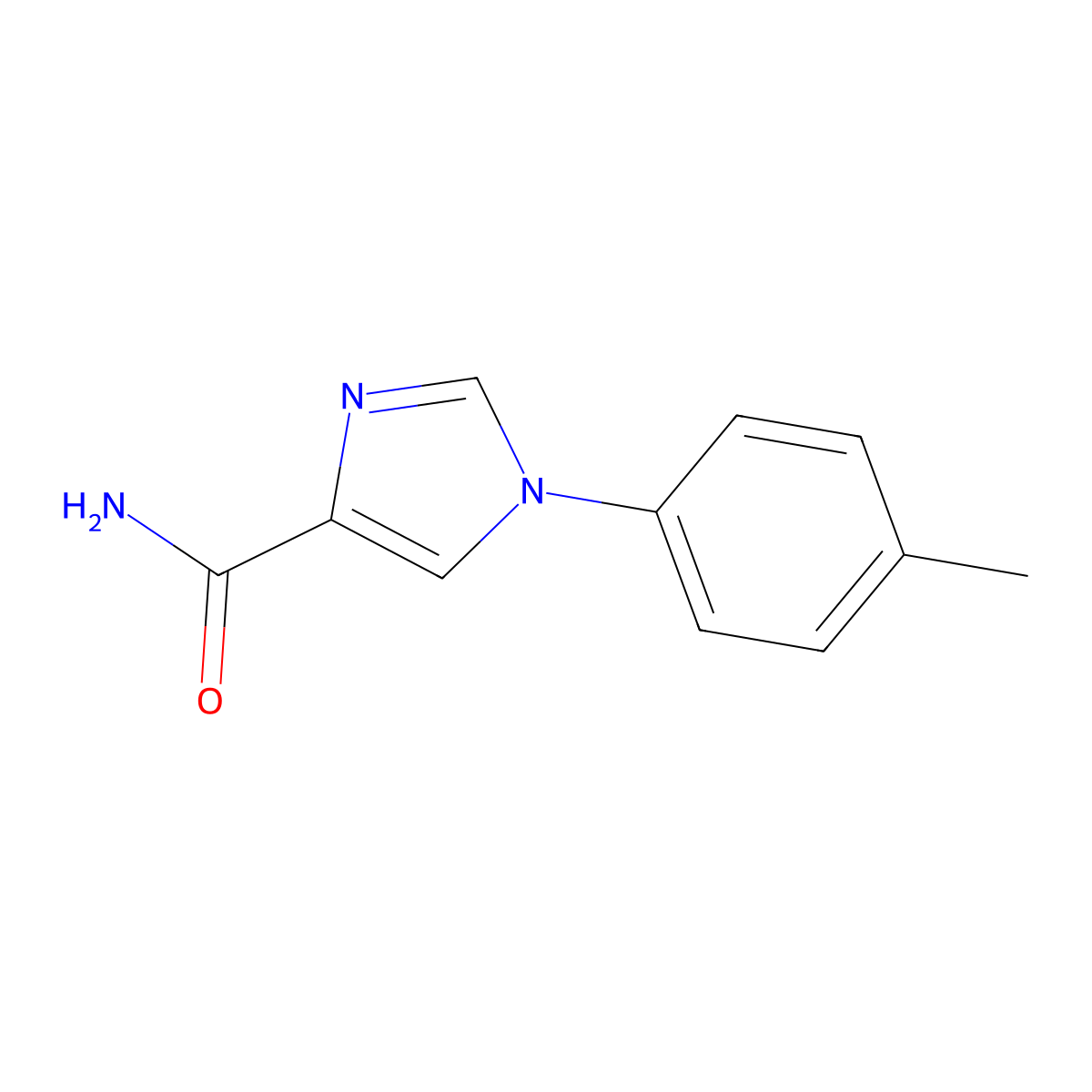 1-(p-Tolyl)-1H-imidazole-4-carboxamide molecular structure, CAS 222021-52-5