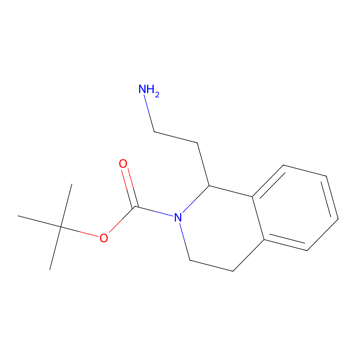 Tert-butyl 1-(2-aminoethyl)-1,2,3,4-tetrahydroisoquinoline-2-carboxylate molecular structure, CAS 222022-64-2
