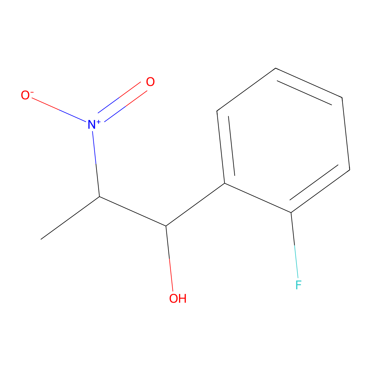 1-(2-Fluorophenyl)-2-nitropropan-1-ol molecular structure, CAS 222025-84-5