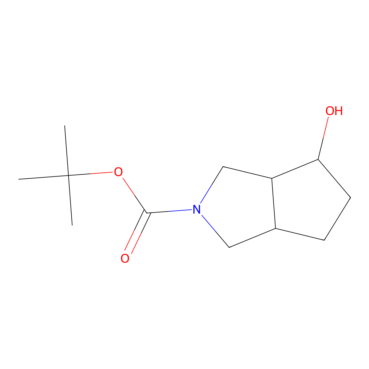 tert-butyl (3aR,4S,6aS)-4-hydroxy-octahydrocyclopenta[c]pyrrole-2-carboxylate molecular structure, CAS 2220251-69-2