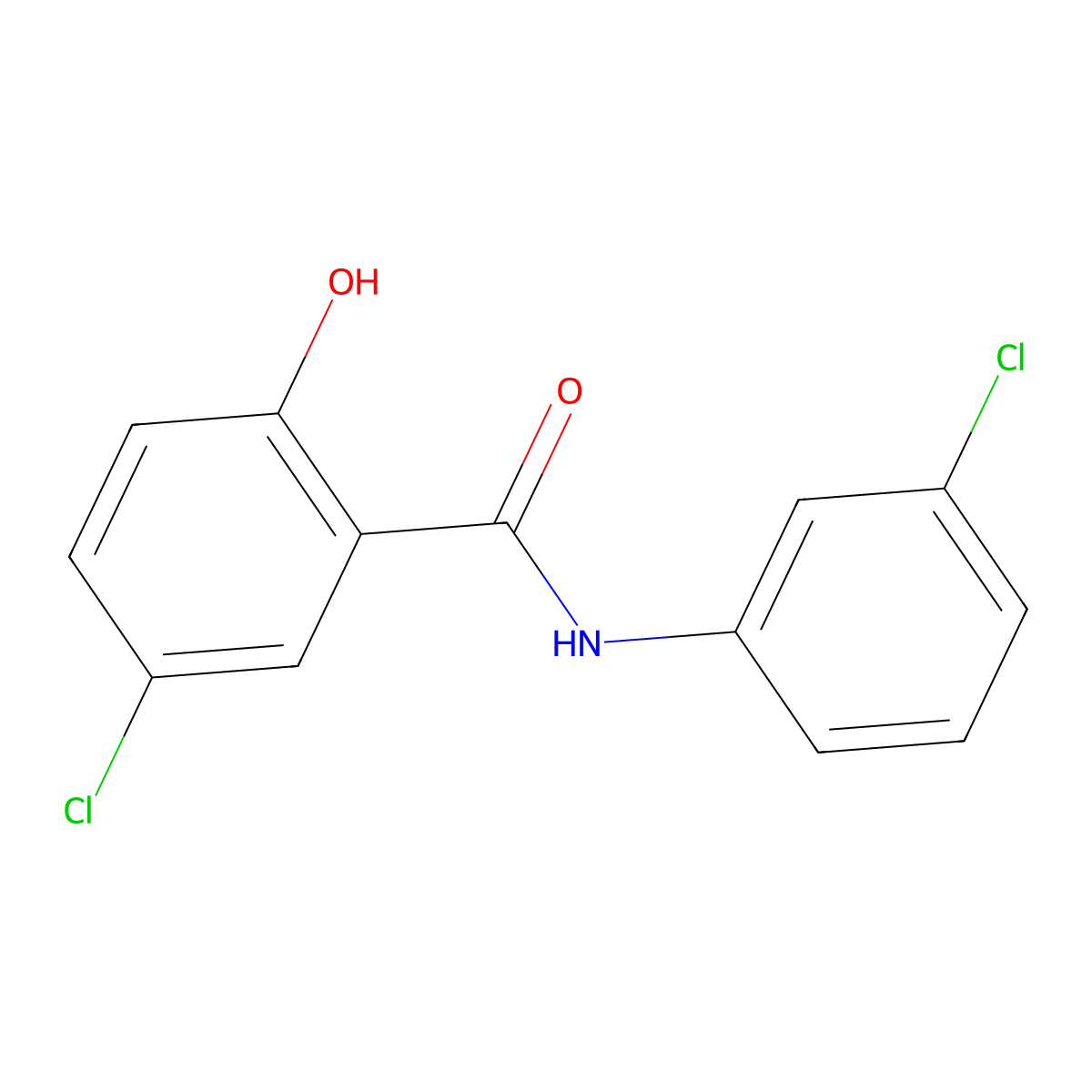 3',5-Dichlorosalicylanilide molecular structure, CAS 22203-98-1