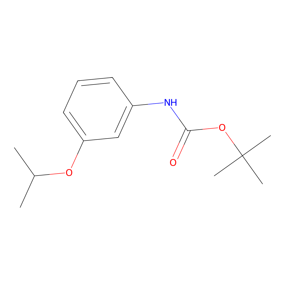 N-(t-butyloxycarbonyl)-3-isopropoxyaniline molecular structure, CAS 222036-91-1
