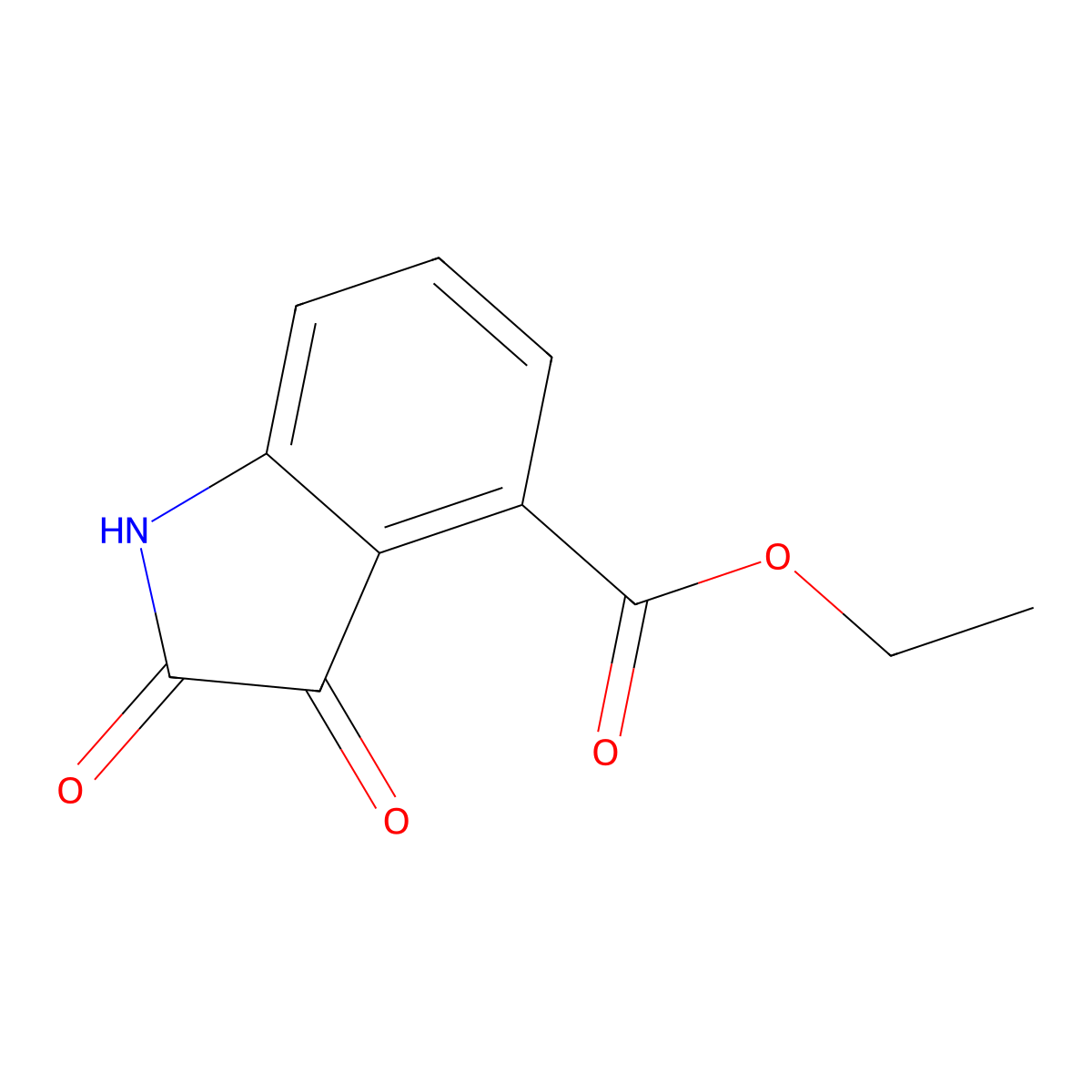Ethyl 2,3-dioxoindoline-4-carboxylate molecular structure, CAS 222036-94-4