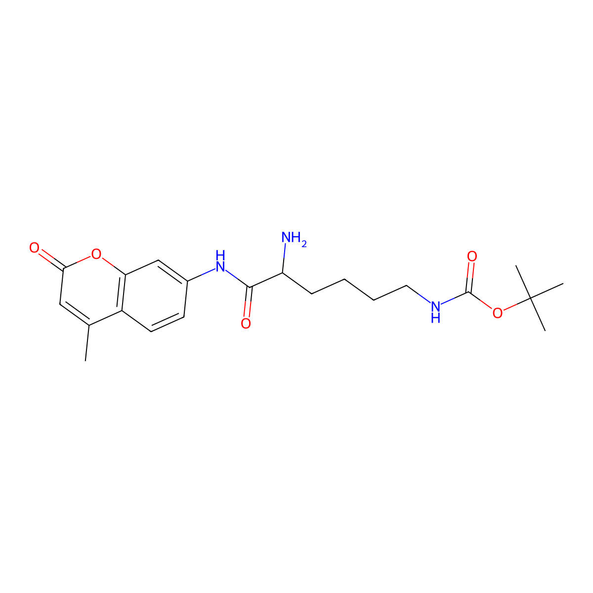 H-Lys(Boc)-AMC molecular structure, CAS 222037-62-9