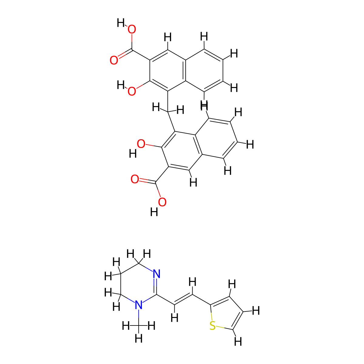 Pyrantel Pamoate molecular structure, CAS 22204-24-6
