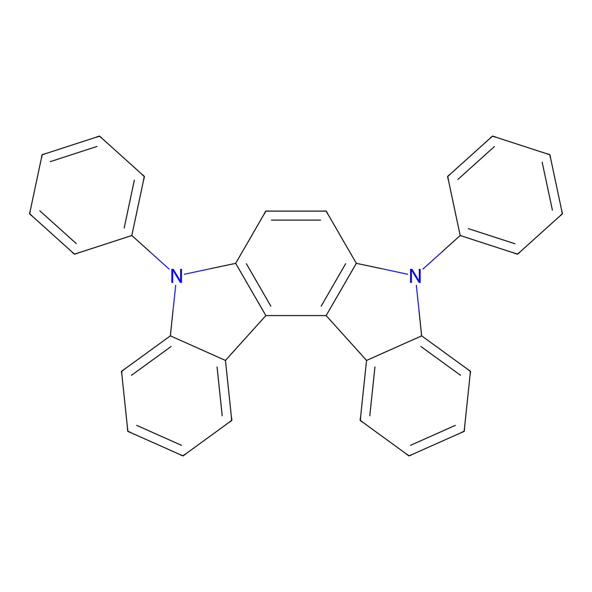 5,8-Dihydro-5,8-diphenylindolo[2,3-C]carbazole molecular structure, CAS 222044-78-2