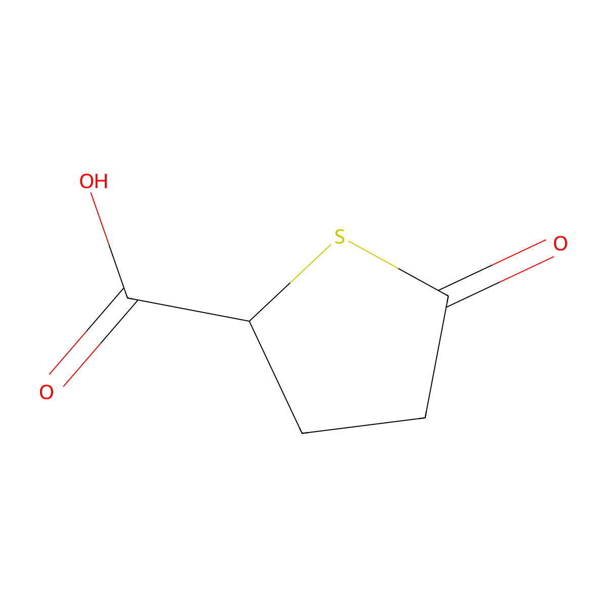 5-Oxothiolane-2-carboxylic acid molecular structure, CAS 222046-90-4