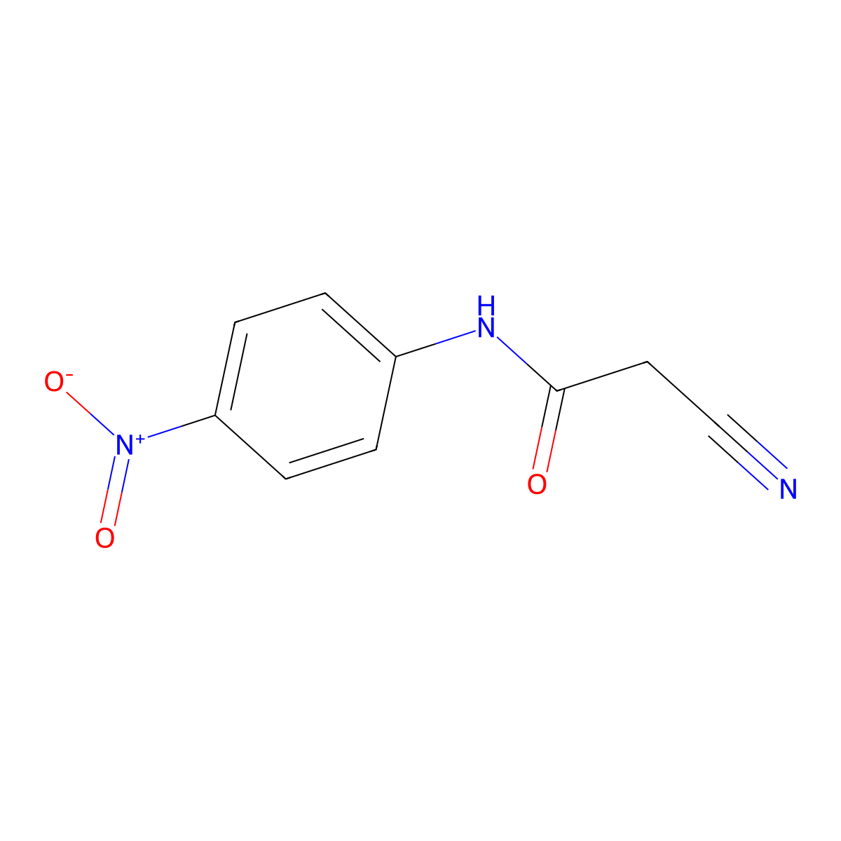 2-cyano-N-(4-nitrophenyl)acetamide molecular structure, CAS 22208-39-5
