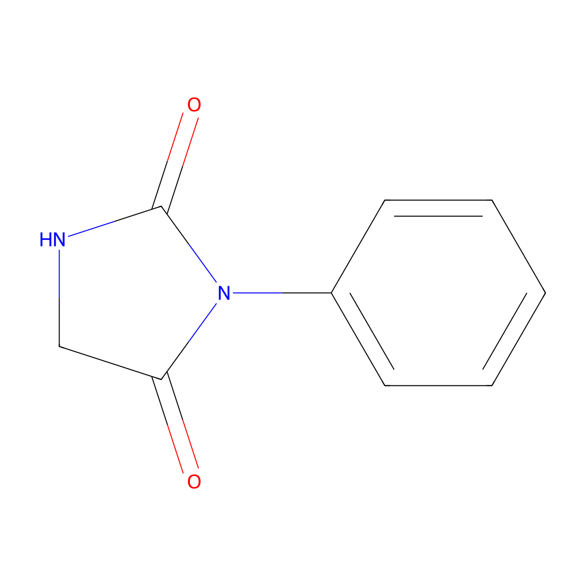 3-Phenylimidazolidine-2,4-dione molecular structure, CAS 2221-13-8