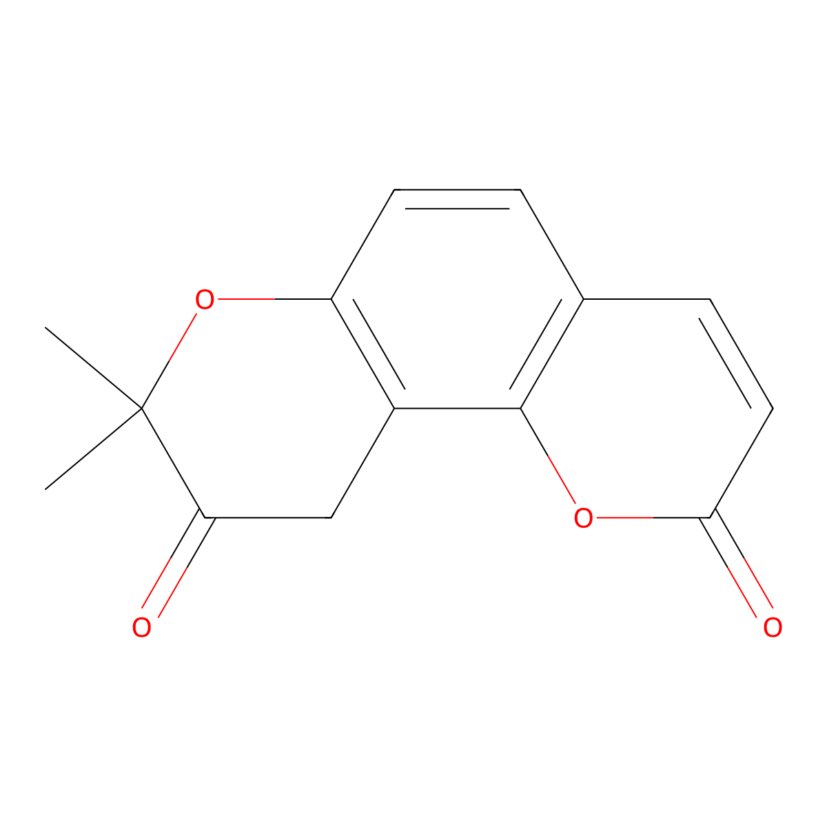 8,8-dimethyl-2H,8H-pyrano[2,3-f]chromene-2,9(10H)-dione molecular structure, CAS 2221-67-2