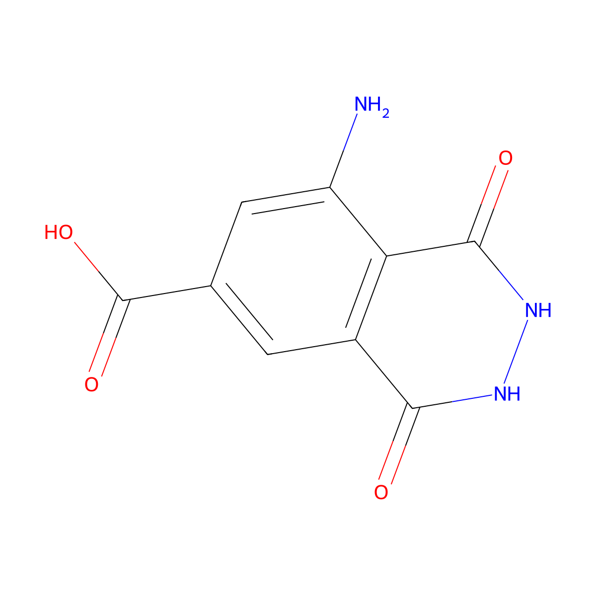 8-Amino-1,4-dioxo-1,2,3,4-tetrahydrophthalazine-6-carboxylic acid molecular structure, CAS 2221025-25-6